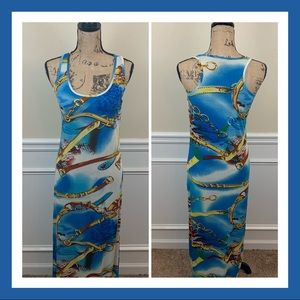 3for$20🛒 True Rock Dress w/ Gold Link Print Large